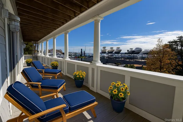 a outdoor view with a sitting space