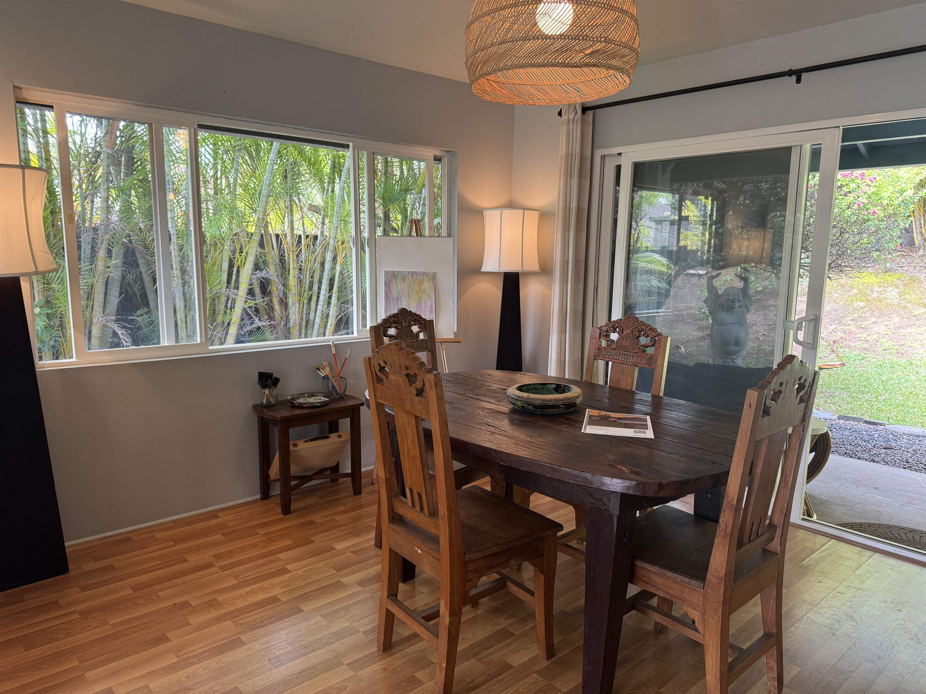 81 Lae Street Paia, HI 96779 - Photo 22 of 47 a view of a dining room with furniture window and outside view