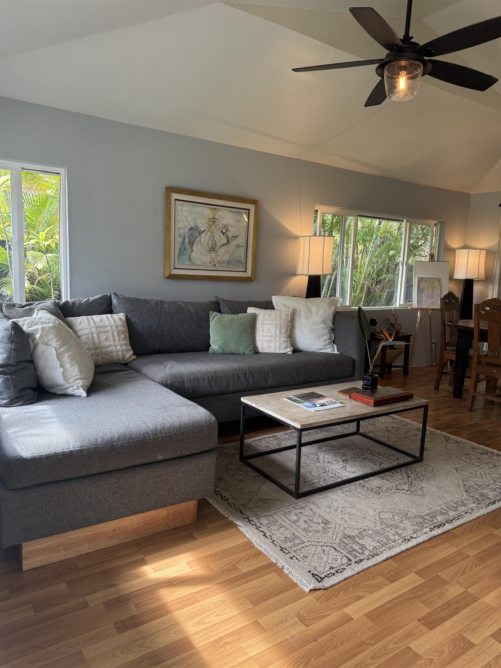 81 Lae Street Paia, HI 96779 - Photo 44 of 47 a living room with furniture and a large window