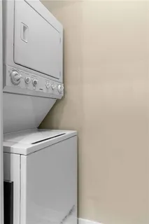 a close up of a washer and dryer