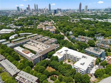 an aerial view of a city with lots of residential buildings