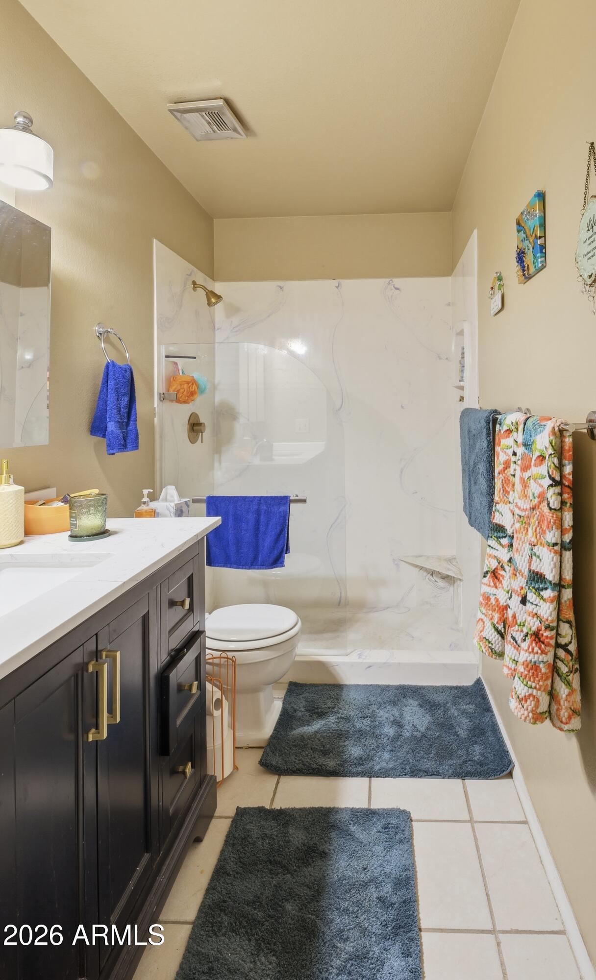 641 South Power Road, Unit 366 Mesa, AZ 85206 - Photo 16 of 22 a bathroom with a sink a toilet and shower