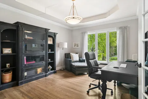a view of a livingroom with furniture and window