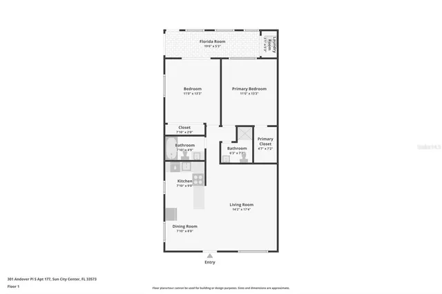 $119,900 | 301 Andover Place South, Unit 177, Sun City Center, FL 33573