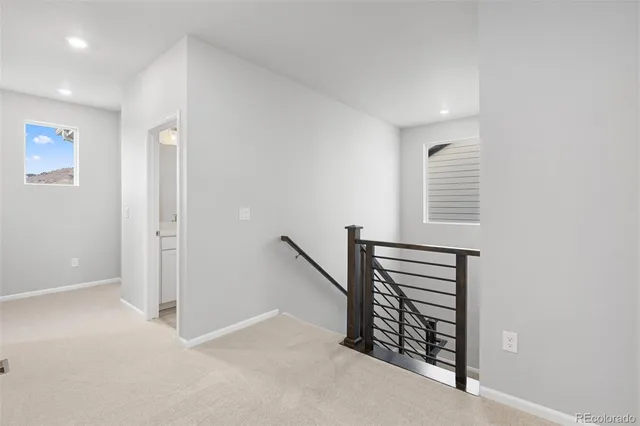 a view of a hallway with entryway