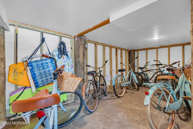 a view of an bike storage