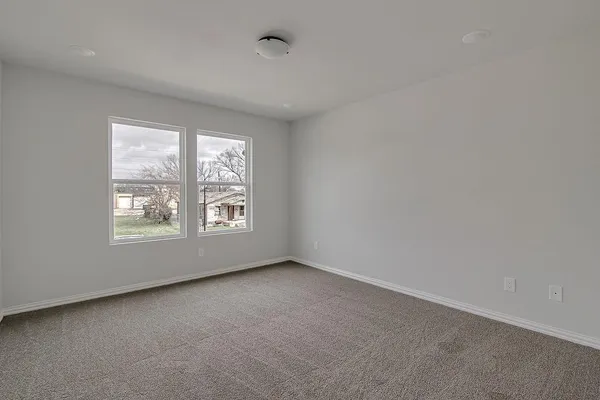 an empty room with a window