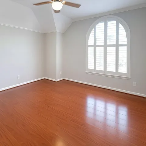 an empty room with a window