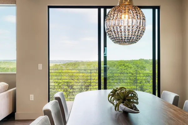 a view of balcony with couches