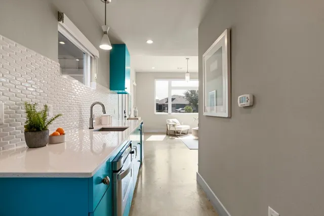 an aerial view of multiple house