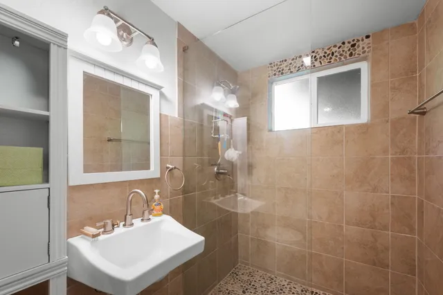 a view of a lake with a mountain