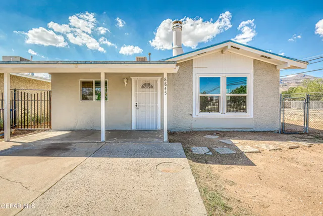 a view of a lobby with a chandelier