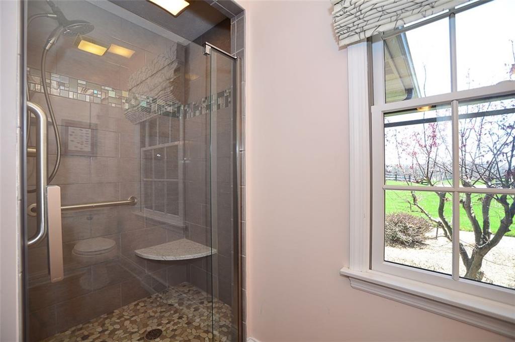 108 Cloverleaf Lane Butler, PA 16001 - Photo 18 of 25 There are 3.5 baths in this home but not enough picture capacity on the site to show them all. This is just the shower only view of 1 of the 2 MAIN FLOOR bathrooms. Convenient grab bars too!