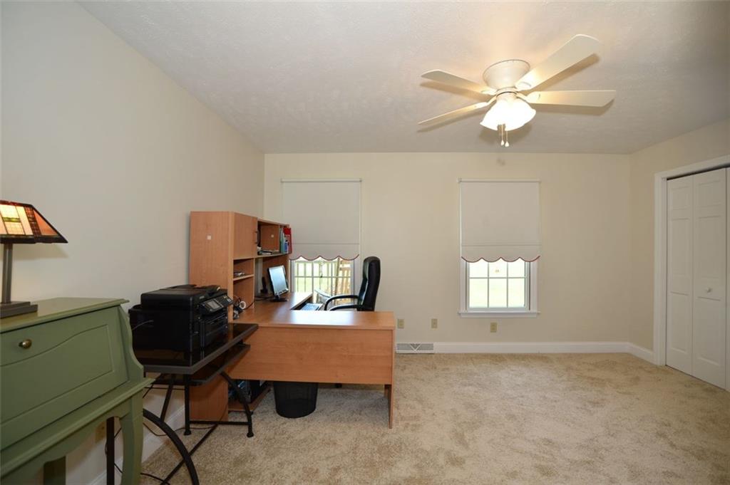 108 Cloverleaf Lane Butler, PA 16001 - Photo 20 of 25 MAIN FLOOR Bedroom 3 is currently being used as a HOME OFFICE. New carpeting & paint.