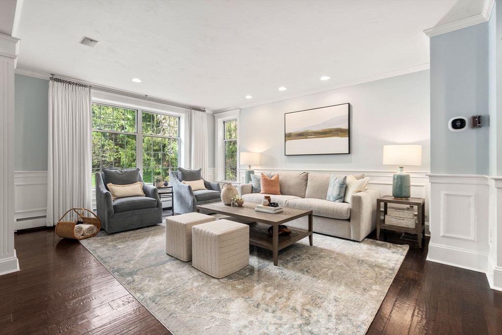358 Cartwright Road Needham, MA 02492 - Photo 3 of 35 a living room with furniture and a large window