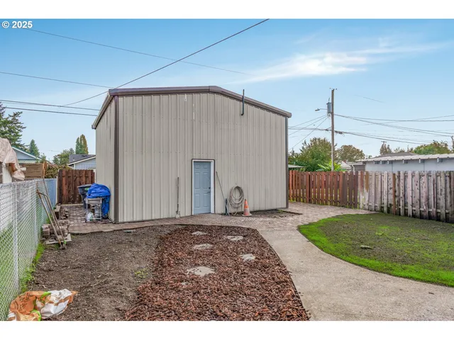 a backyard of a house