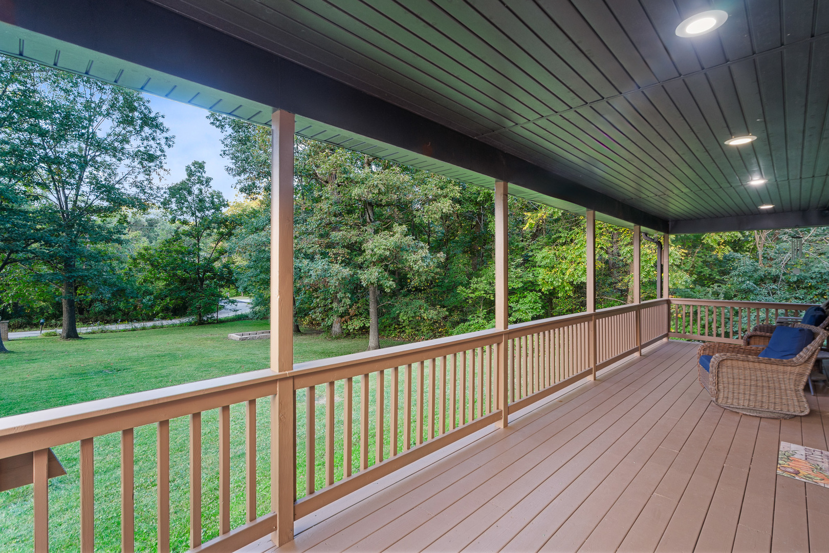 5705 Timber Lane West Monee, IL 60449 - Photo 35 of 52 a view of a two chairs in the deck next to a yard