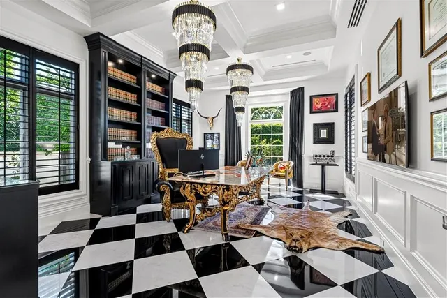 a view of a livingroom with furniture and window