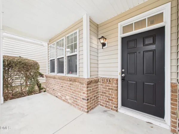 front view of a house with a door