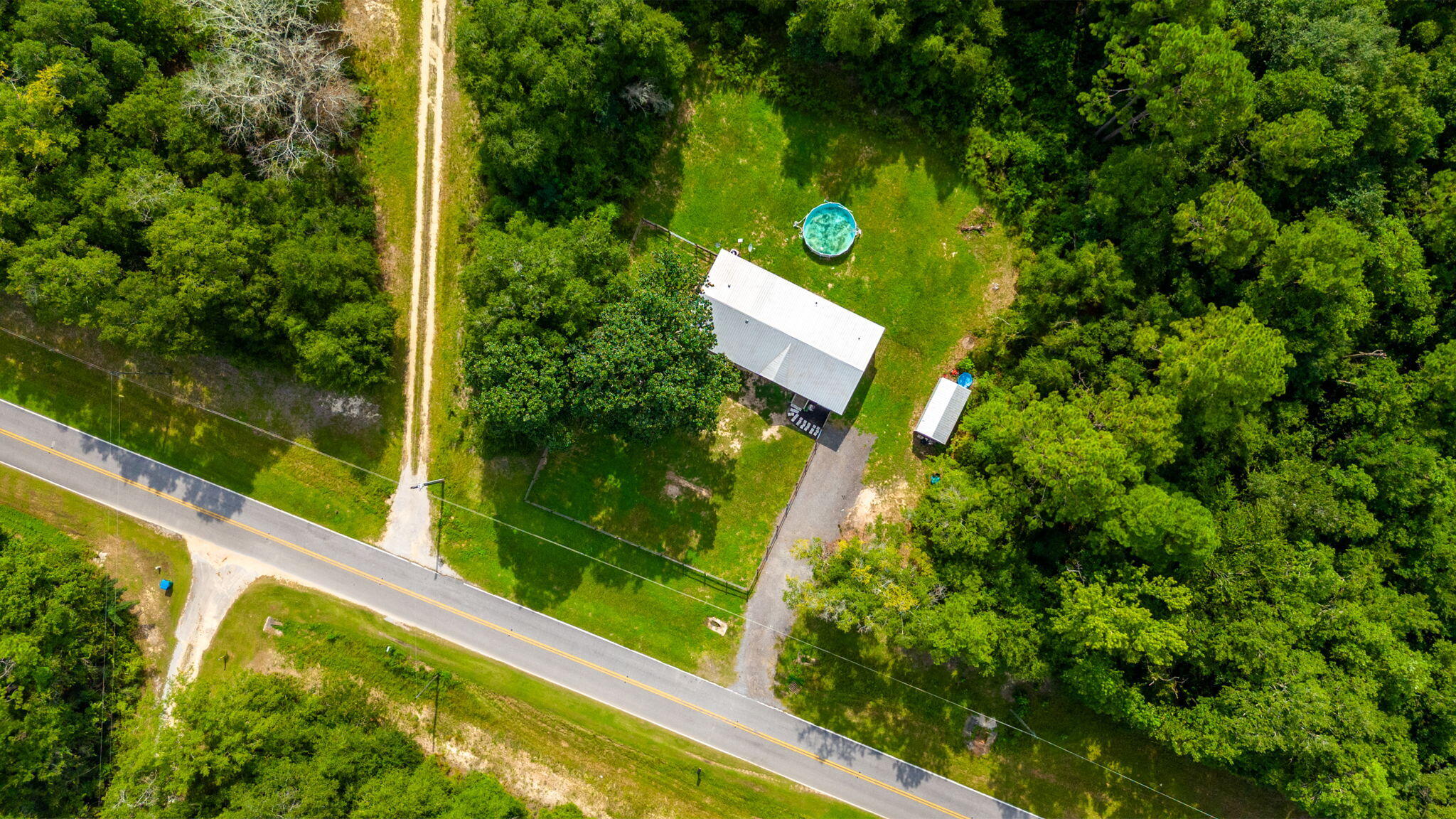 5979 Old River Road Baker, FL 32531 - Photo 46 of 46 a view of a yard from a balcony