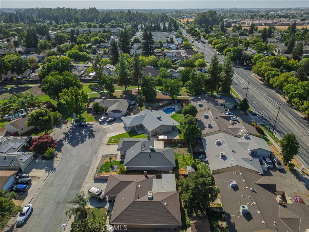 749 Junipero Court Merced, CA 95348 - Photo 42 of 57 an aerial view of residential houses with outdoor space