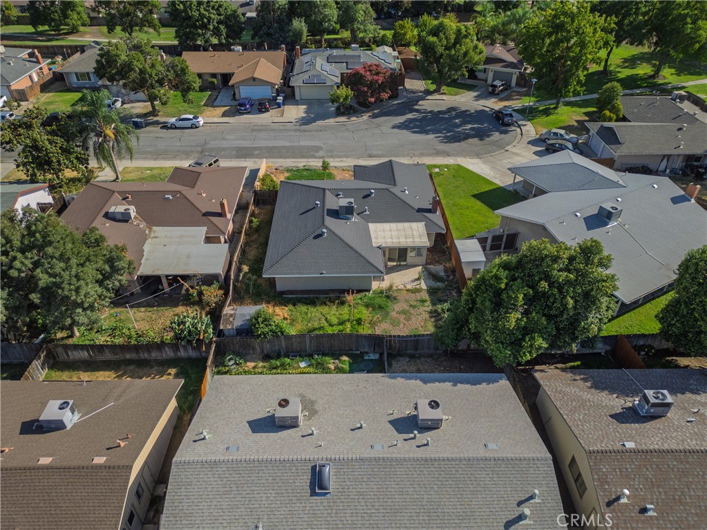749 Junipero Court Merced, CA 95348 - Photo 47 of 57 an aerial view of a house with a swimming pool