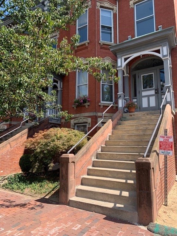 a view of a building with many windows