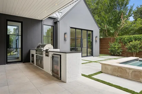 a house view with a garden space