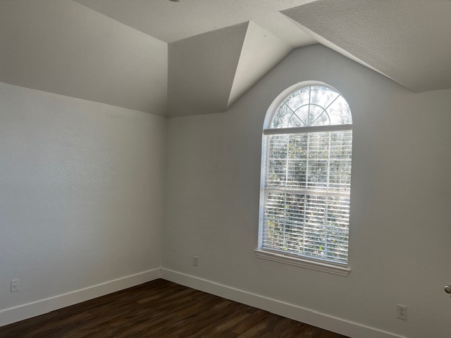 1374 Red Stag Place Round Rock, TX 78665 - Photo 23 of 34 Empty room featuring a textured ceiling and dark wood-style floors