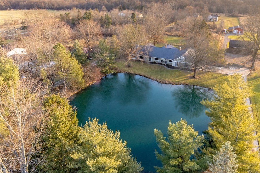 4529 Beat Road Litchfield, OH 44253 - Photo 39 of 42 Birds eye view of property with a water view
