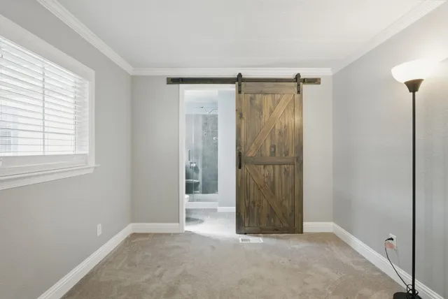 an empty room with window