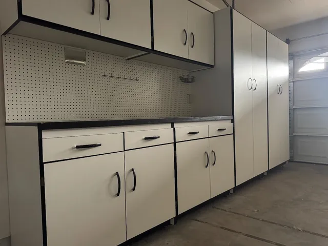 a view of cabinets