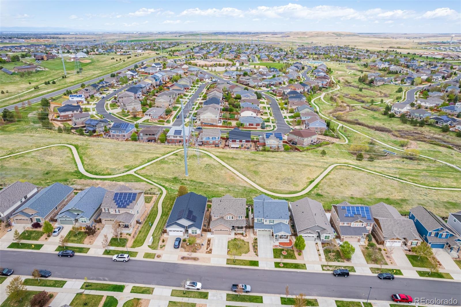 24389 East Brandt Avenue Aurora, CO 80016 - Photo 46 of 49 an aerial view of residential houses with outdoor space