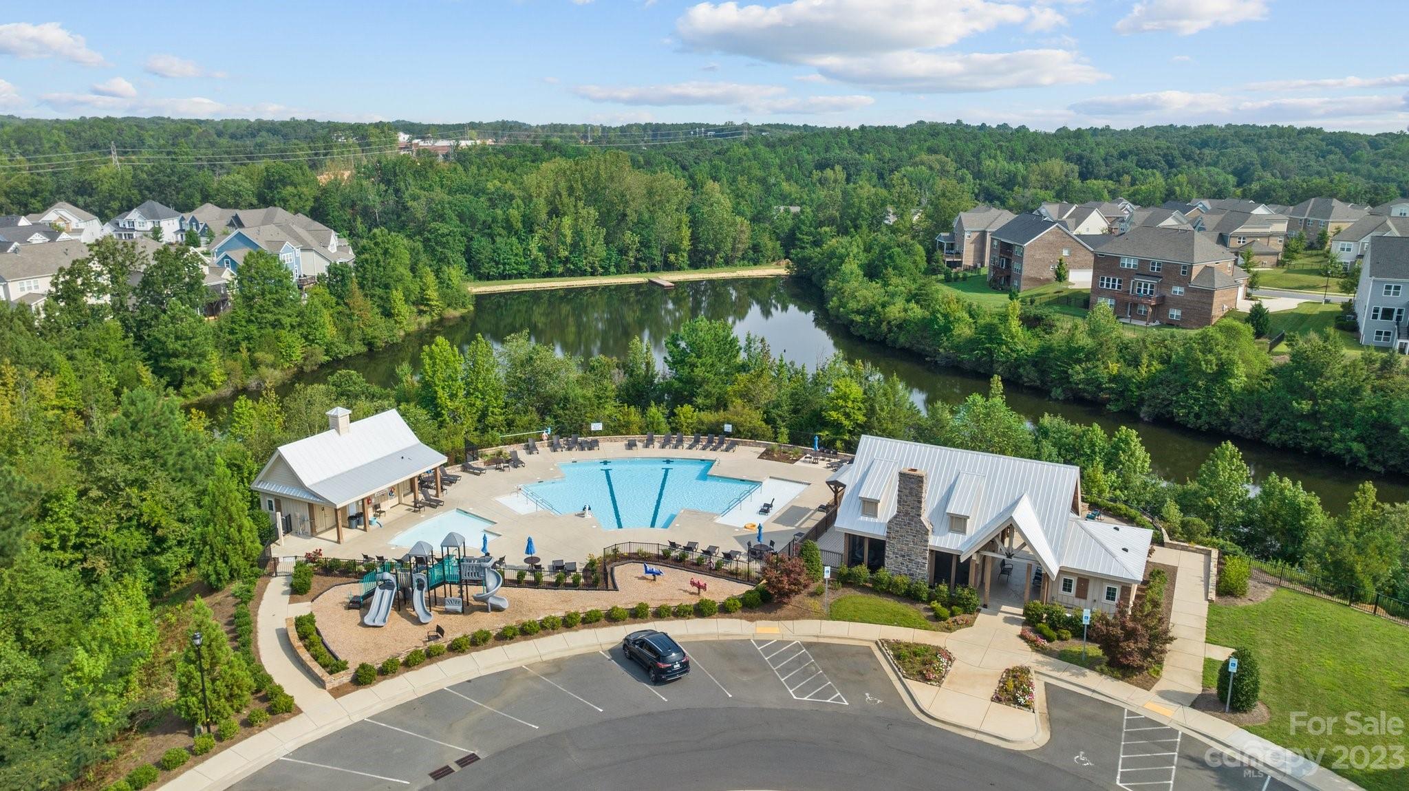137 Hampton Trail Drive Fort Mill, SC 29708 - Photo 47 of 48 an aerial view of a house with a garden and lake view