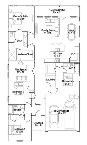 a front view of house with yard