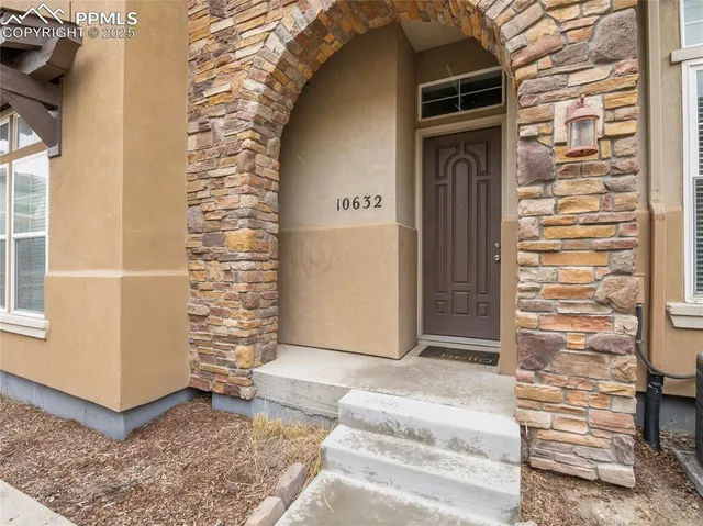 a view of front door of house