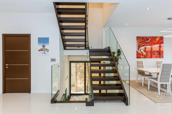 a view of entryway with stairs