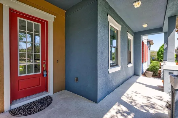 a view of an entryway of a house