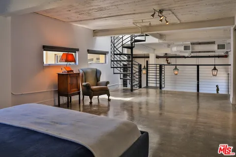 a workspace with furniture