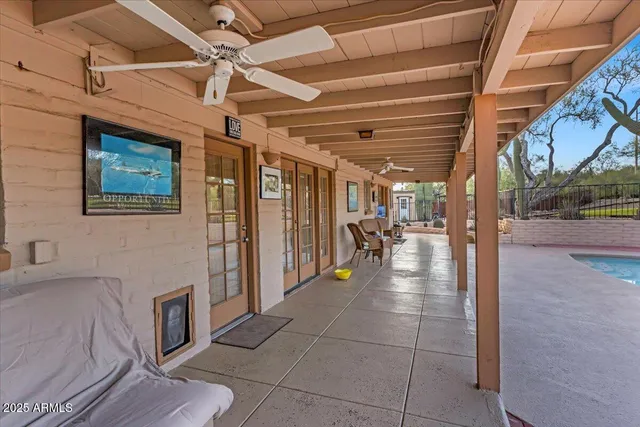 a car parked in a garage