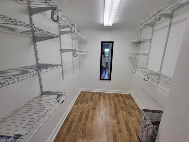 a view of a walk in closet
