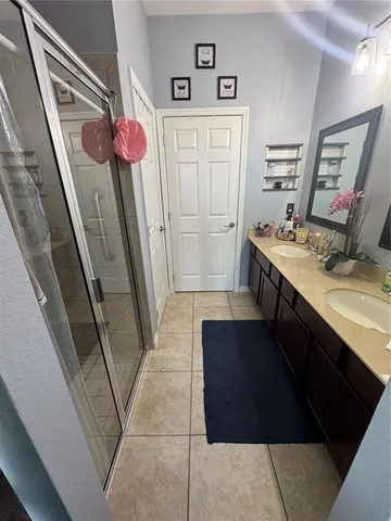 a close view of a shower in a bathroom