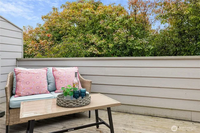 a view of a outdoor seating area