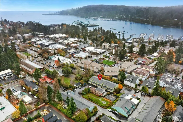 an aerial view of multiple house