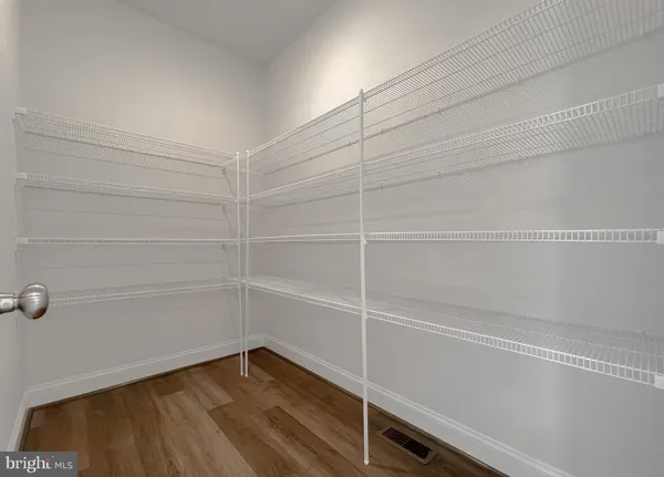 a view of a room with empty racks