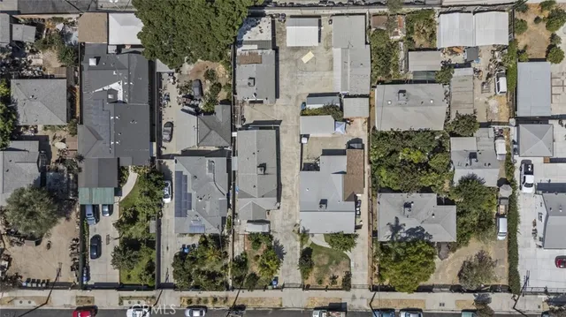 aerial view of residential houses