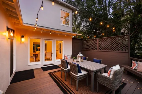 a outdoor space with patio furniture