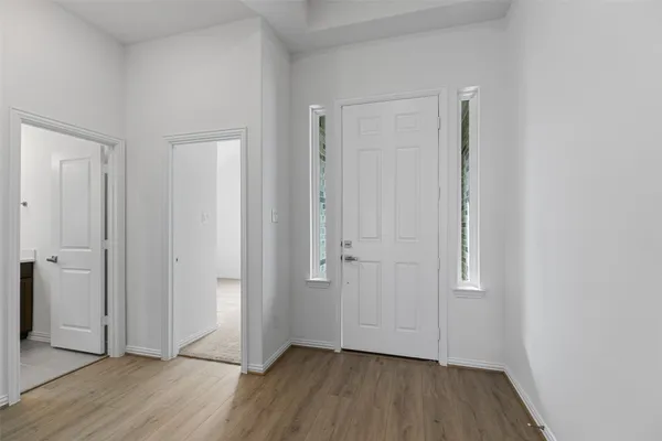 an empty room with a window