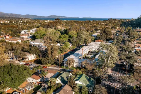 a view of city and mountain