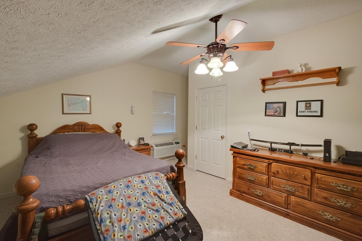 203 Link Road Cottontown, TN 37048 - Photo 23 of 30 a bedroom with furniture and a chandelier